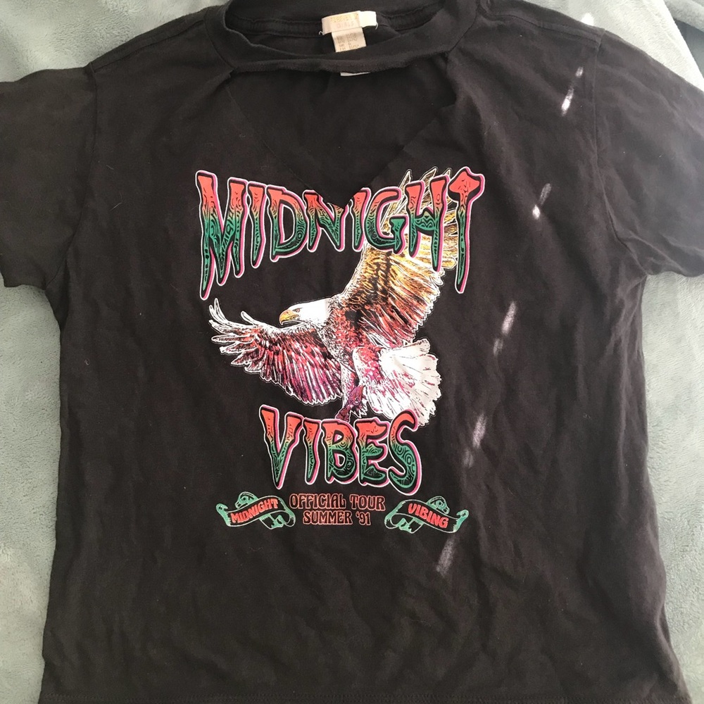 Black Crop Top Shirt